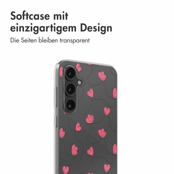 imoshion  Design Hülle für das Samsung Galaxy S23 FE - Dusty Rose Connected Hearts