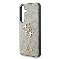 Guess 4G Metal Logo Back Cover mit Glitter Samsung Galaxy S25 Plus - Gold