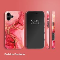 Selencia Vivid Tough Back Cover mit MagSafe für das Apple iPhone 16 - Rosy Marble