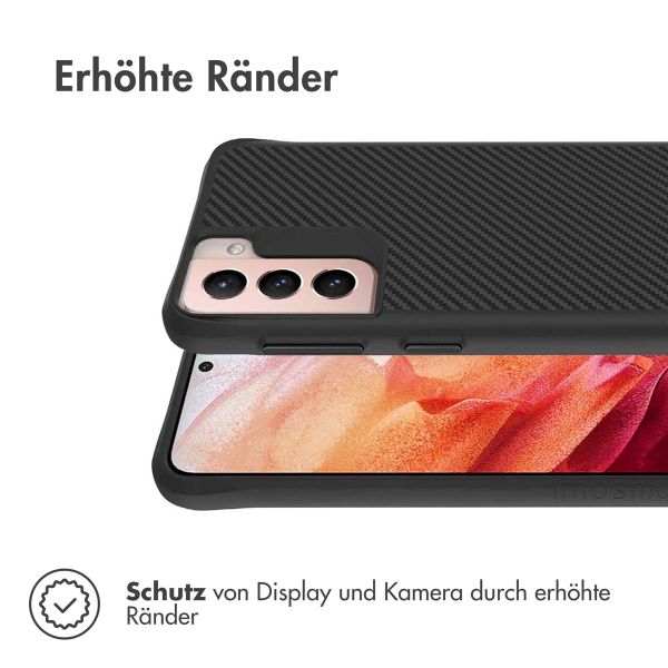imoshion Rugged Hybrid Carbon Case Samsung Galaxy S21 - Schwarz