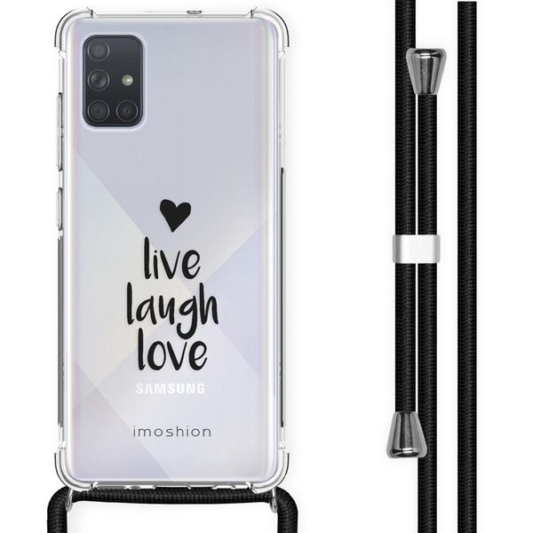 imoshion Design Hülle mit Band für das Samsung Galaxy A71 - Live Laugh Love