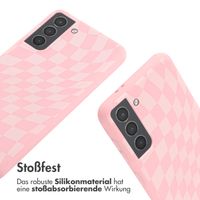 imoshion Silikonhülle design mit Band für das Samsung Galaxy S21 - Retro Pink