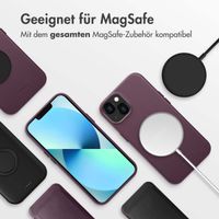 Accezz MagSafe Leather Backcover für das iPhone 13 - Heath Purple