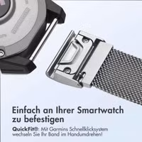 imoshion QuickFit® Milanese Armband -   Garmin 22 mm Anschluss - Größe L/XL - Silber