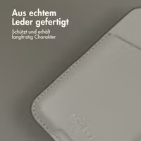 Accezz Lederkartenhalter - Geeignet für MagSafe und Qi2 - Light Grey
