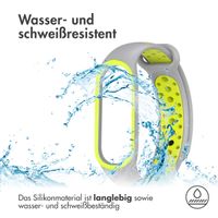 imoshion Silikonband Sport für das Xiaomi Mi Band 7 - Grau / Lime