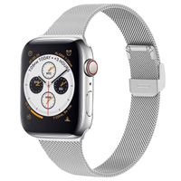 imoshion Milanaise Faltarmband für Apple Watch Series 1 t/m 9 / SE (38/40/41 mm) | Series 10 / 11 (42 mm) - Silber