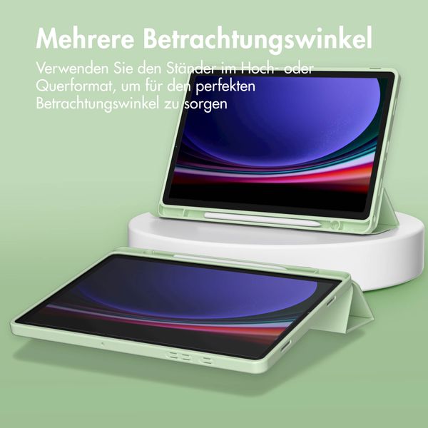 Accezz Smarte Klapphülle aus Silikon Samsung Galaxy Tab A9 Plus - Hellgrün