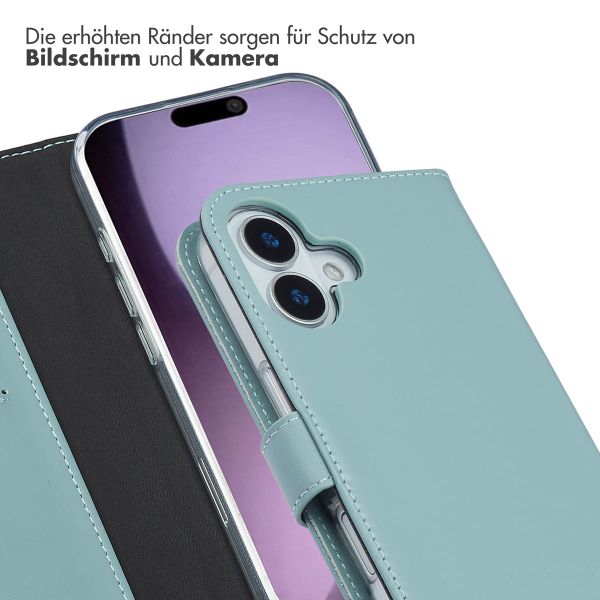 Selencia Echtleder Klapphülle Apple iPhone 17 - Hellblau