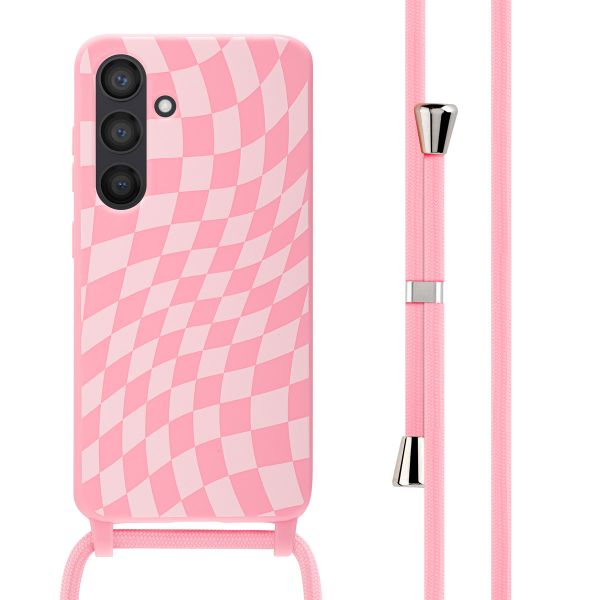 imoshion Silikonhülle design mit Band für das Samsung Galaxy S24 - Retro Pink