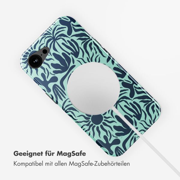Selencia Vivid Rückabdeckung mit MagSafe Apple iPhone 16e - Tropical Vibes Light Blue