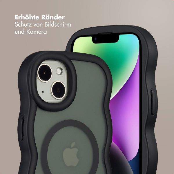 Selencia Wavy Backcover mit MagSafe Apple iPhone 14 / 13 - Schwarz