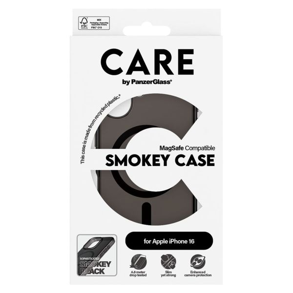 CARE by PanzerGlass Smokey Urban Combat Case MagSafe Apple iPhone 16 - Smokey
