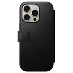 Nomad Modern Leather Folio Klapphülle für das iPhone 16 Pro - Black