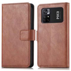 imoshion Luxuriöse Klapphülle Xiaomi Poco M4 Pro 5G - Braun