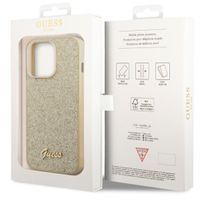 Guess Glitter Flakes Back Cover Apple iPhone 14 Pro - Gold