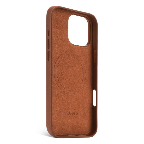 Decoded Leather Backcover MagSafe Apple iPhone 16 Pro - Tan