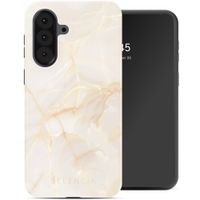 Selencia Vivid Back Cover Samsung Galaxy A37 (5G) - Golden Beige Marble