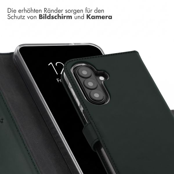 Selencia Echtleder Klapphülle Samsung Galaxy A27 (5G) - Grün