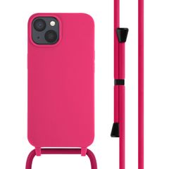 imoshion SilikonHülle mit Band Apple iPhone 14 - Fluor Roze