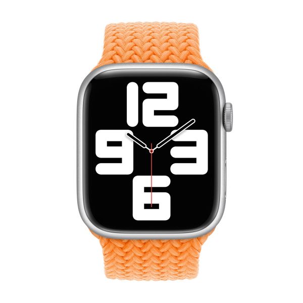 Apple Geflochtenes Solo Loop für das  Apple Watch | 44/45/46/49 mm - Größe 4 - Bright Orange