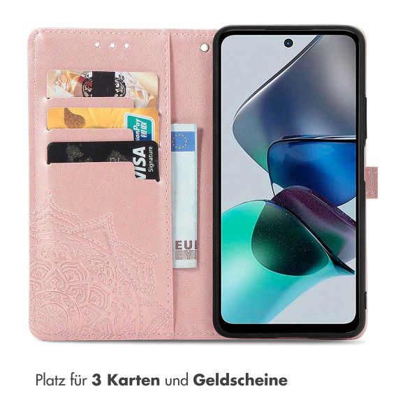 imoshion Mandala Klapphülle für das Motorola Moto G13 / G23 - Rose Gold