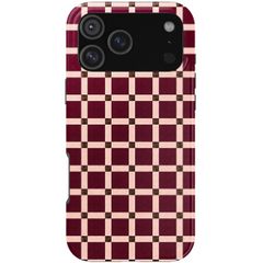 Selencia Vivid Back Cover Apple iPhone 18 Pro Max / 17 Pro Max - Check This Burgundy