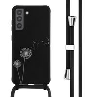 imoshion Silikonhülle design mit Band für das Samsung Galaxy S21 FE - Dandelion Black