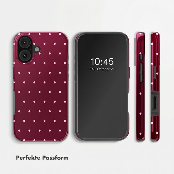 Selencia Vivid Back Cover Apple iPhone 17 - Happy Dots Burgundy