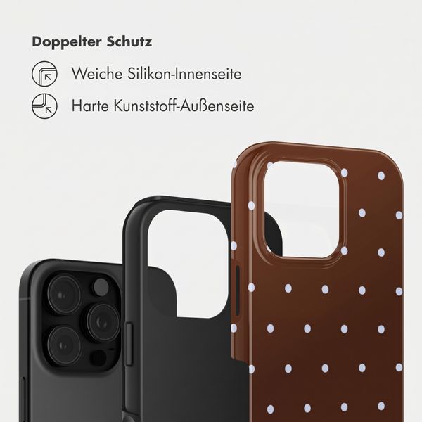 Selencia Vivid Back Cover Apple iPhone 16 Pro Max - Happy Dots Chocolate