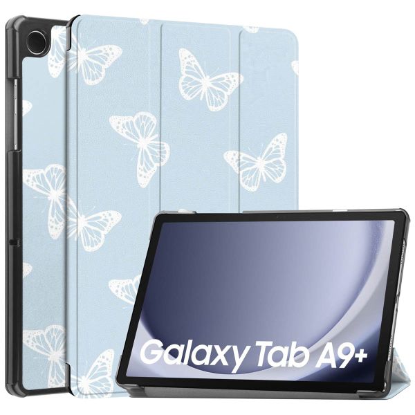 imoshion Design Trifold Klapphülle für das Samsung Galaxy Tab A9 Plus - Butterfly