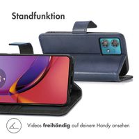 imoshion Luxuriöse Klapphülle Motorola Moto G84 - Dunkelblau