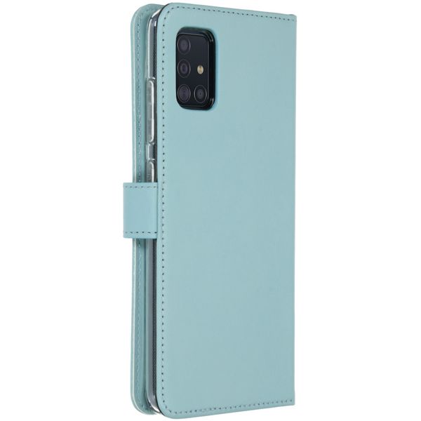 Selencia Echtleder Klapphülle Samsung Galaxy A51 - Air Blue