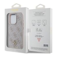 Guess 4G Metal Logo Back Cover MagSafe Apple iPhone 15 Pro Max - Rosa