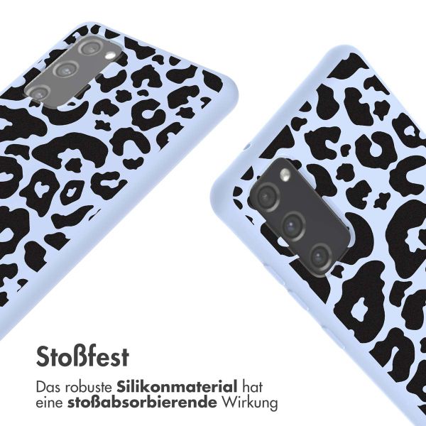 imoshion Silikonhülle design mit Band für das Samsung Galaxy S20 FE - Animal Lila