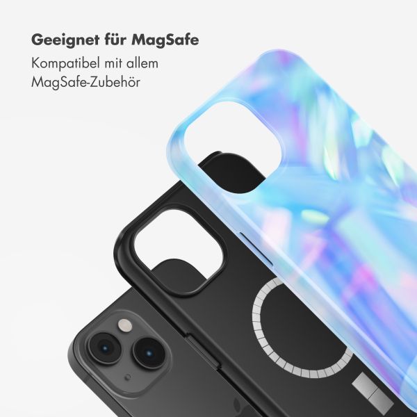 Selencia Vivid Tough Back Cover mit MagSafe für das iPhone 14 - Holographic Blue Dream