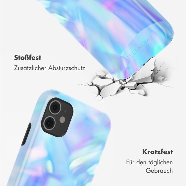 Selencia Vivid Tough Back Cover für das iPhone 11 - Holographic Blue Dream