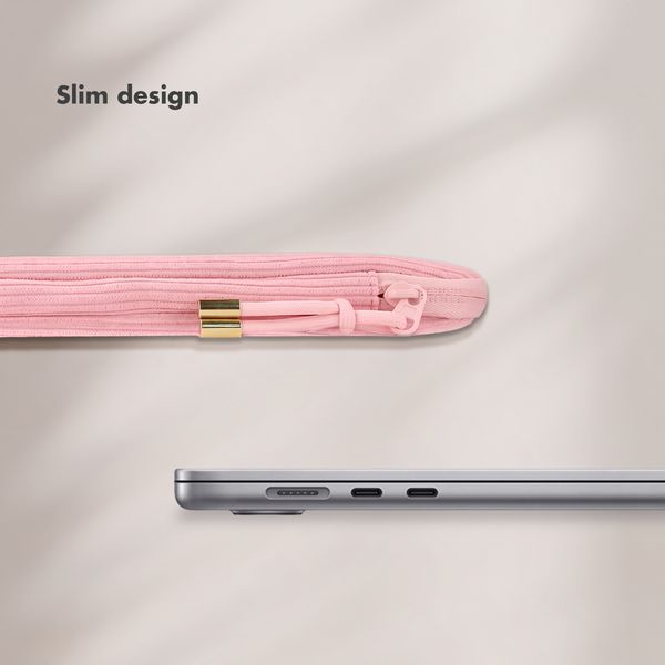 Selencia Cord Laptop Hülle 13-14 Zoll - Laptop Sleeve - Soft Blush