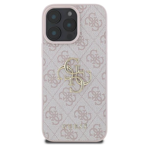 Guess 4G Metal Logo Back Cover für das iPhone 16 Pro Max - Rosa