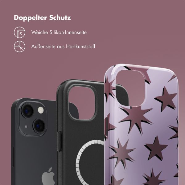 Selencia Vivid Rückabdeckung mit MagSafe Apple iPhone 13 - Stars Plum Lilac