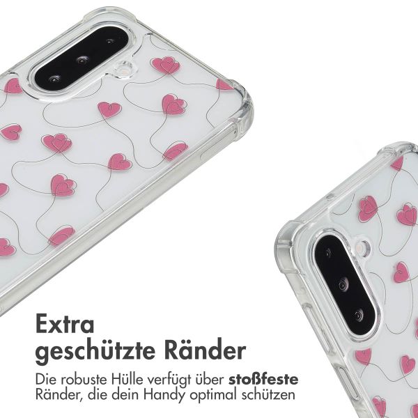 imoshion Design Hülle mit Band Samsung Galaxy A26 - Dusty Rose Connected Hearts
