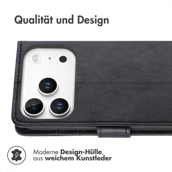 imoshion Luxuriöse Klapphülle Apple iPhone 18 Pro / 17 Pro - Schwarz