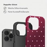 Selencia Vivid Back Cover Apple iPhone 14 Pro - Happy Dots Burgundy