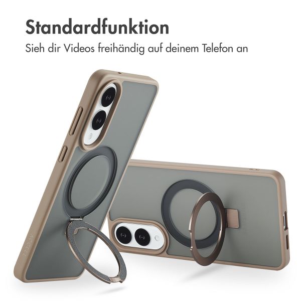 Accezz Ring Stand Backcover mit MagSafe Samsung Galaxy S25 Edge - Braun
