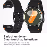imoshion Wave Silikonarmband für das  Samsung Galaxy Watch 4 / 5 / 6 / 7 / FE (20 mm) - Schwarz