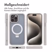 Accezz Ring Stand Backcover mit MagSafe Apple iPhone 15 Pro Max - Grau