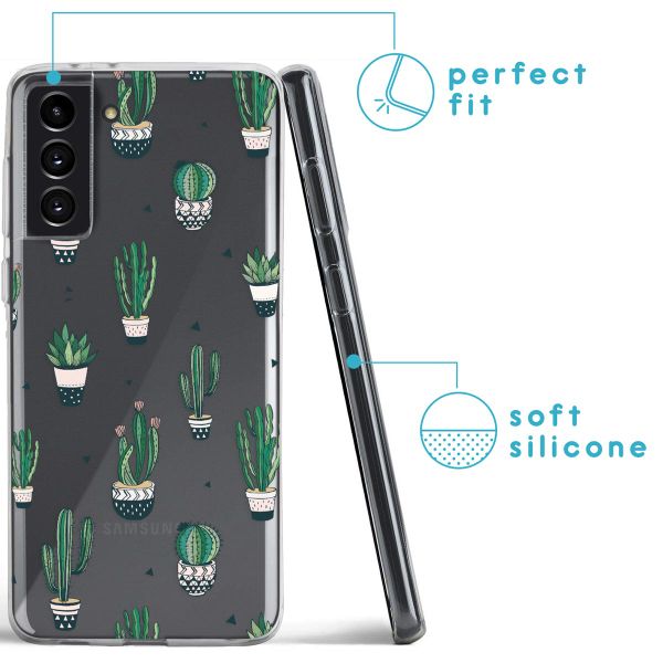 imoshion Design Hülle für das Samsung Galaxy S21 - Allover Cactus