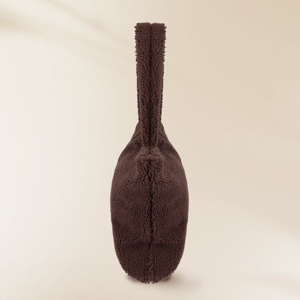 Selencia Zaya Tote Bag - Teddy Laptoptasche 16 Zoll - Choco Brown