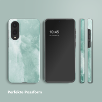 Selencia Vivid Back Cover Samsung Galaxy S25 Edge - Marble Grayed Jade