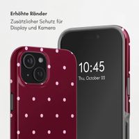 Selencia Vivid Rückabdeckung mit MagSafe Apple iPhone 15 - Happy Dots Burgundy